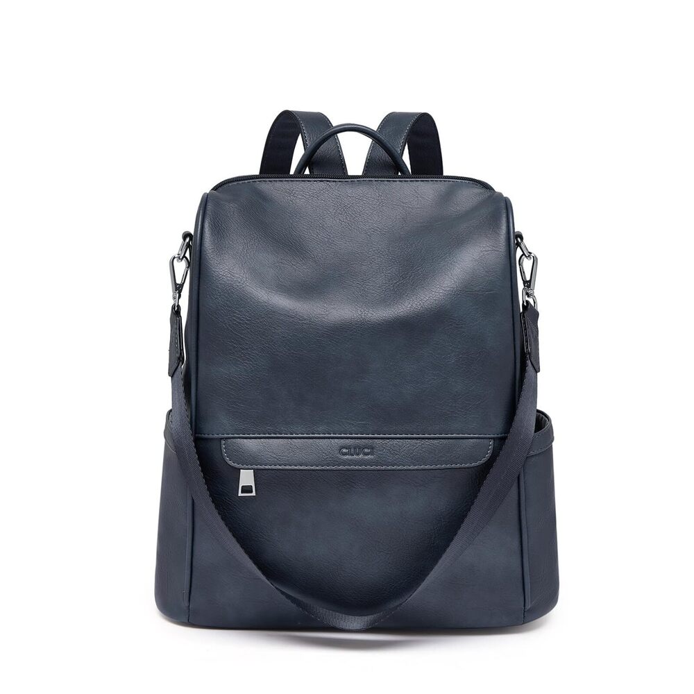 7548 Backpack Purse Backpack Purse Black Leather Anti-theft Large Fashion
